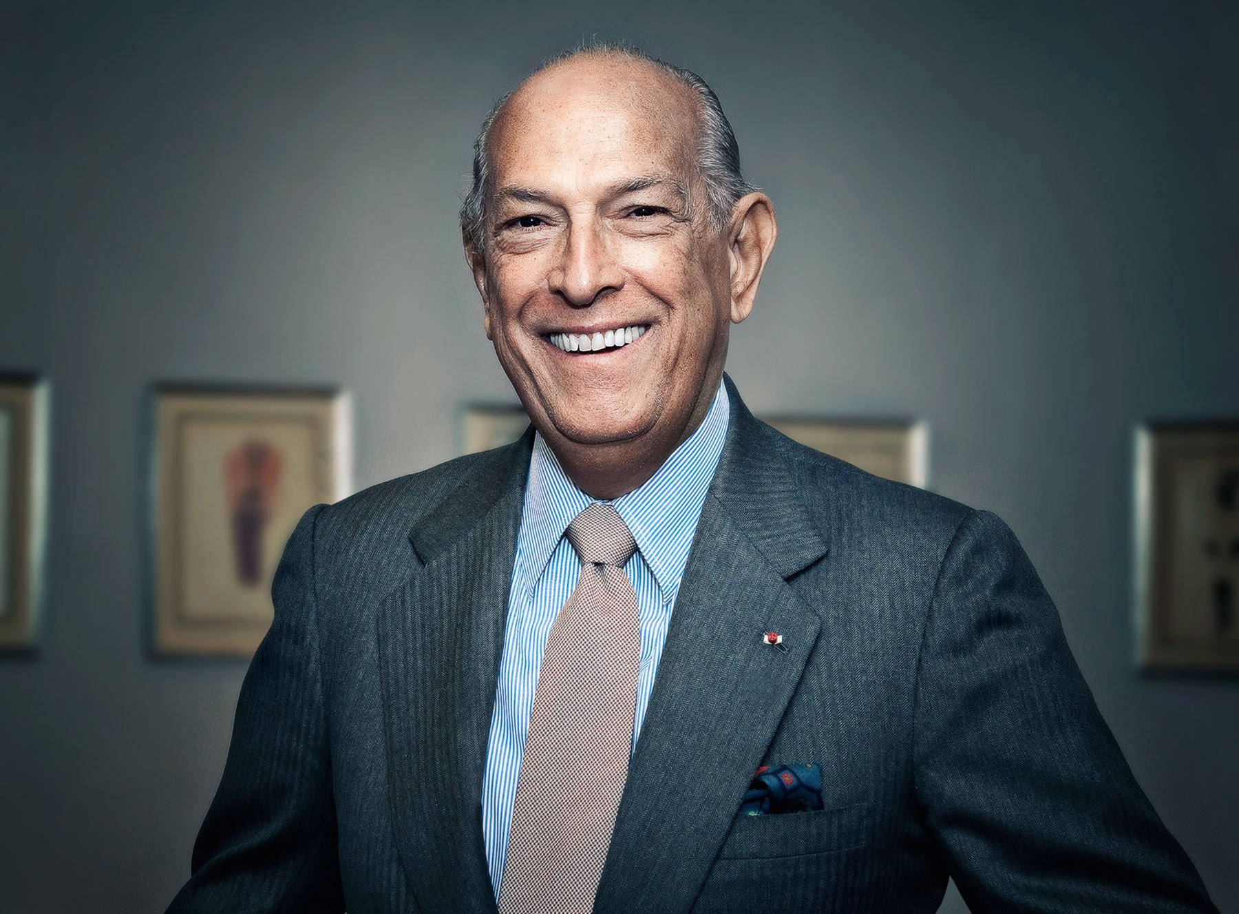 Oscar de la Renta at his fashion show at Neiman Marcus- Chevy C